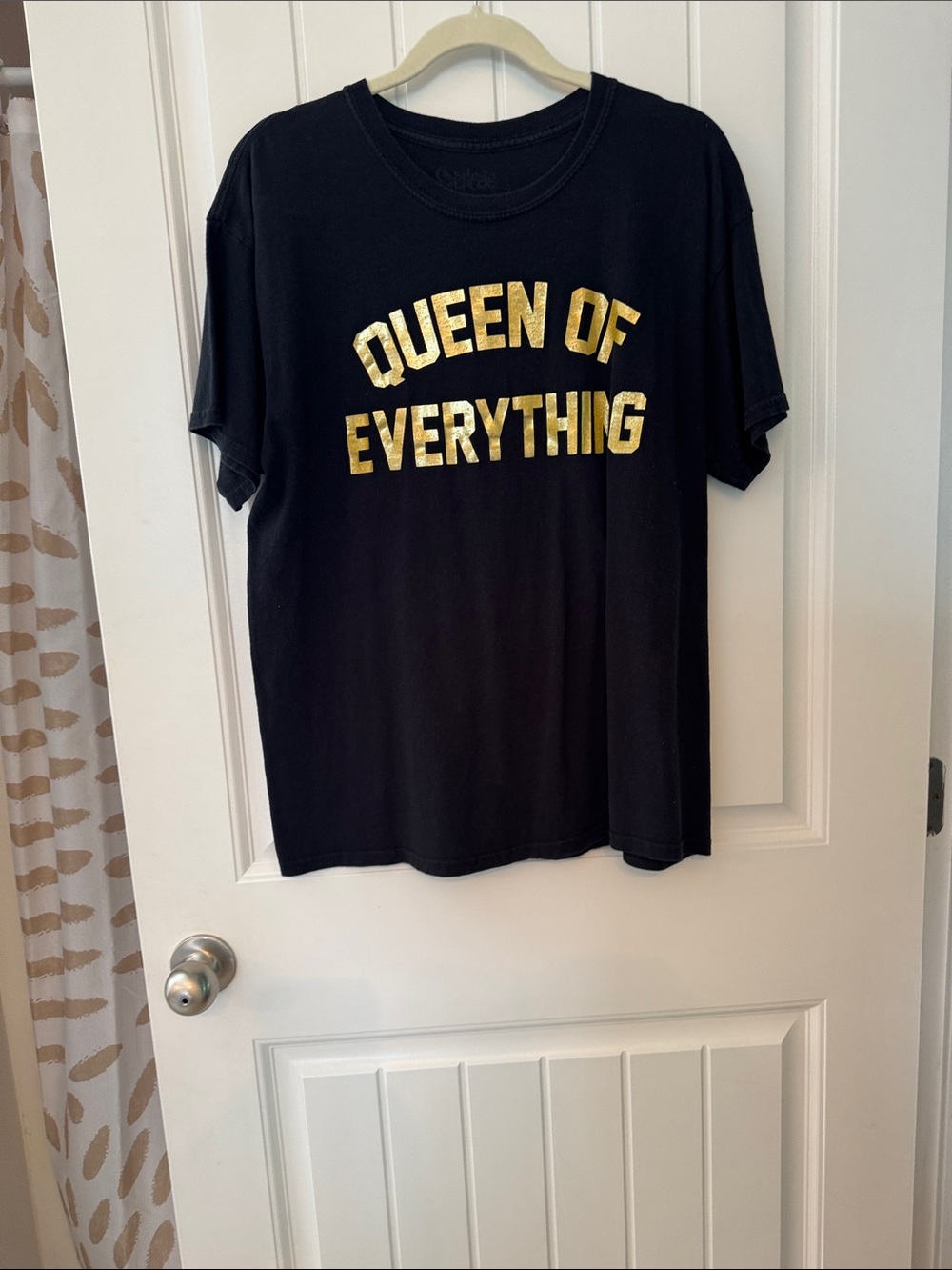 Gildan Black Graphic Tee with Gold Front Print